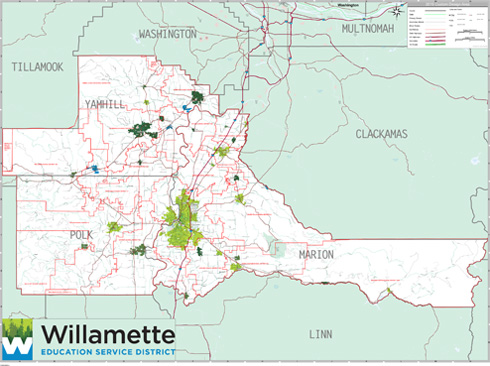 Williamette School District Map